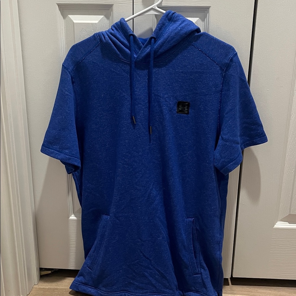 Under Armour Royal Blue Fitted Short Sleeve Hoodie